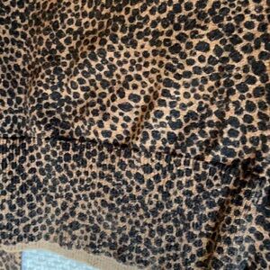 Women’s black, tan leopard print cardigan